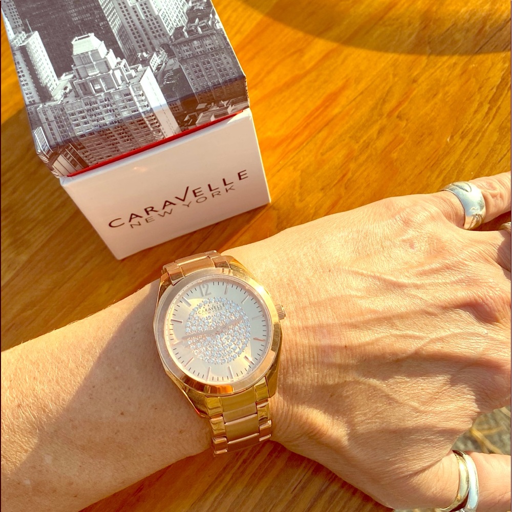 Rose gold watch from Caravelle